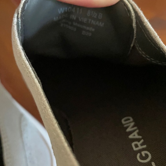 New Cole Haan OriginalGrand Wingtip Oxford Dusty Silver Shimmer Metallic Leather - Picture 4 of 6